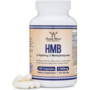 Supplément HMB, un tiers ont été testés et pour la reprise de muscle, la croissance et la rétention (synthèse de protéine) - Fabriqué aux Etats-Unis, 120 capsules, 1000 mg par port