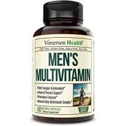 Supplément multivitaminé multiminéral quotidien pour hommes. Vitamines A C E D B1 B2 B3 B5 B6 B12. Magnésium, Biotine, Spiruline, Zinc. Propriétés antioxydantes, santé immunitaire.